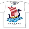 Kinderwelt Bo Bendixen Oberbekleidung | Bo Bendixen Unisex Kinder T-Shirt Weis Drachenschiff