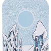 Kuche & Haushalt Muurla Schneidebretter | Muurla Mumin Schneebedecktes Tal Schneidebrett / Servierbrett 23X44 Cm Mit 2 Motiven