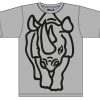 Fashion Bo Bendixen Shirts | Bo Bendixen Unisex T-Shirt Grau Nashorn