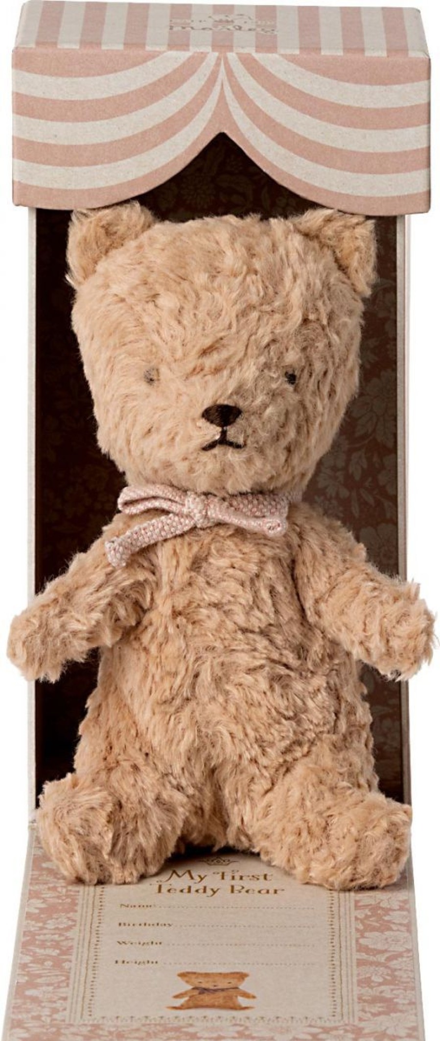 Kinderwelt Maileg Kuscheltiere | Maileg Mein Erster Teddy Mit Geschenkbox Hohe 19 Cm Braun