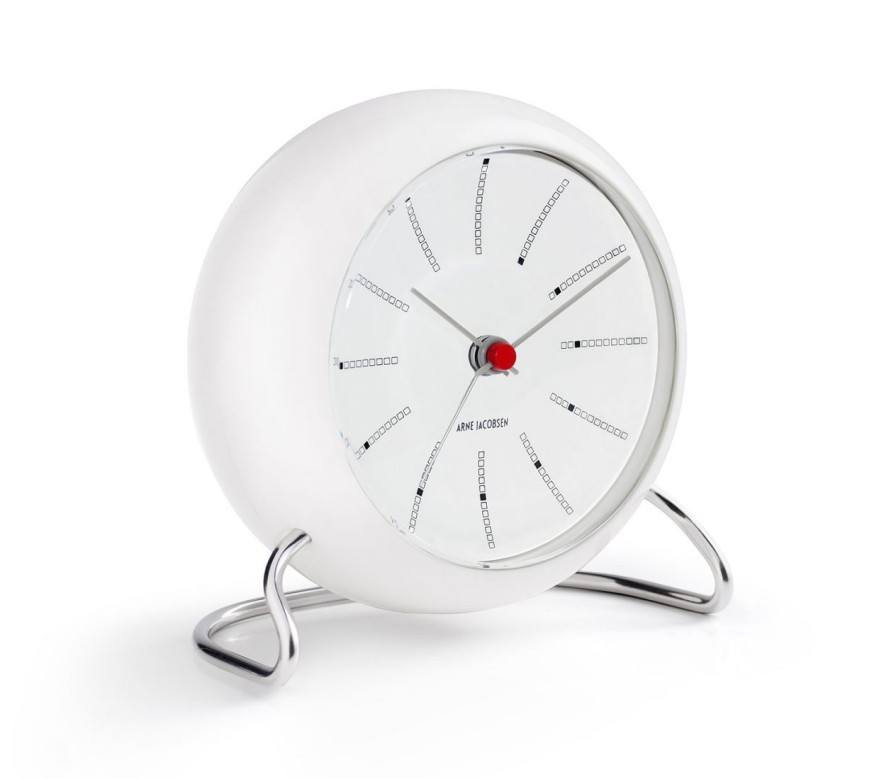 Wohnen Arne Jacobsen Uhren | Arne Jacobsen Clocks Bankers Tischuhr Mit Weckfunktion Hohe 12 Cm