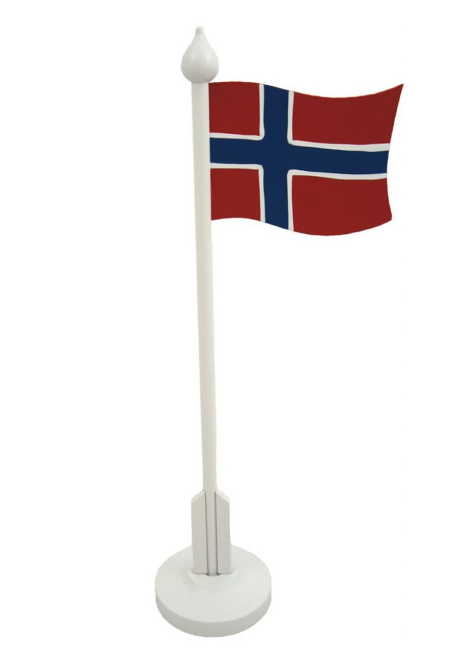 Wohnen scandinavian-lifestyle Verschiedenes | Scandinavian-Lifestyle Tischflagge Norwegen Hohe 32 Cm