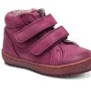 Kinderwelt Bisgaard Schuhe | Bisgaard Madchen Kinder Ledersneaker Mit Fell Klettverschlus Pink