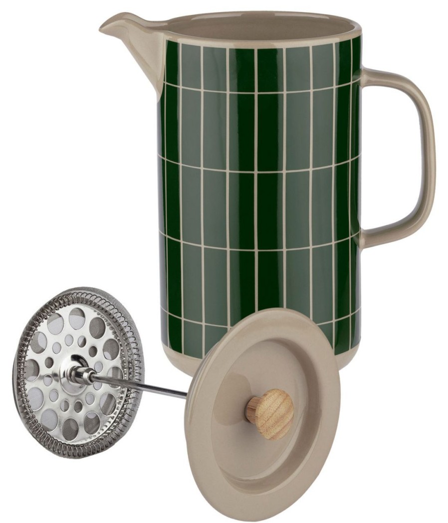 Kuche & Haushalt Marimekko Kaffee & Tee | Marimekko Tiiliskivi (Ziegelstein) Oiva Kaffeezubereiter 0,9 L Terra, Dunkelgrun