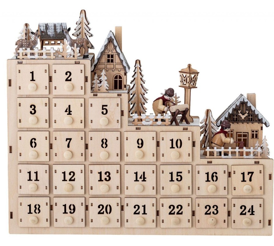 Kinderwelt Bloomingville | Bloomingville Adventskalender Hohe 33 Cm Lange 38 Cm Tiefe 10 Cm Speerholz Richie