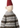 Kinderwelt Maileg | Maileg Wichteljunge Hohe 105 Cm Rot, Grau