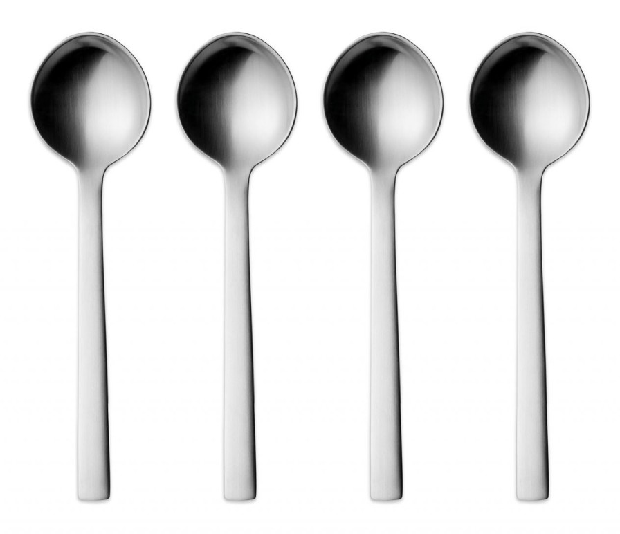 Kuche & Haushalt Georg Jensen Sets | Georg Jensen New York Dessertloffel 4 Stk. Matt