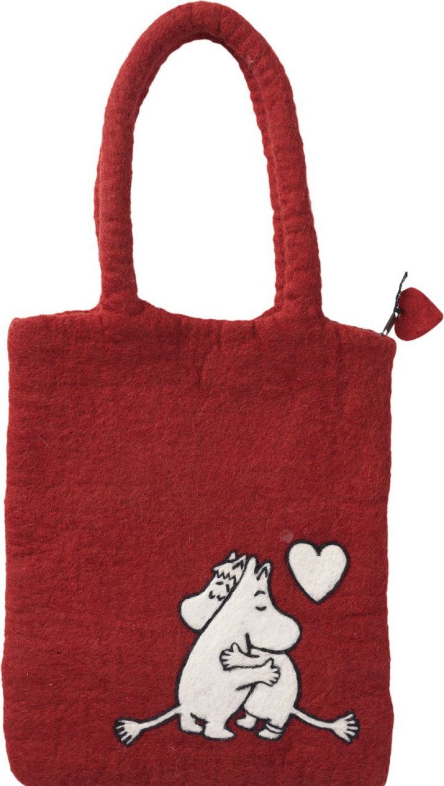 Fashion Klippan Taschen & Accessoires | Klippan Mumin In Liebe Filztasche Handarbeit 30X35 Cm Rot