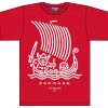 Fashion Bo Bendixen Shirts | Bo Bendixen Unisex T-Shirt Rot Wikingerschiff