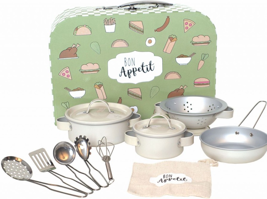 Kinderwelt Jabadabado Holz & Lernspielzeug | Jabadabado Kuchen Set Mit Koffer 13 Tlg.