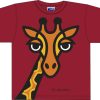 Kinderwelt Bo Bendixen Oberbekleidung | Bo Bendixen Unisex Kinder T-Shirt Rot Giraffe