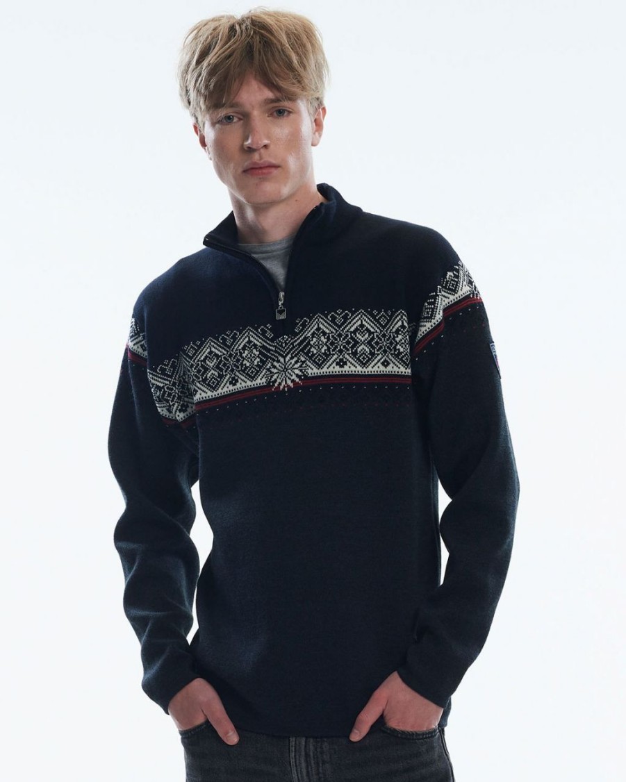 Fashion Dale of Norway Pullover& Sweatshirts & Strickjacken | Dale Of Norway Herren Merino Pullover Mit Kragen Moritz 20,5 Micron