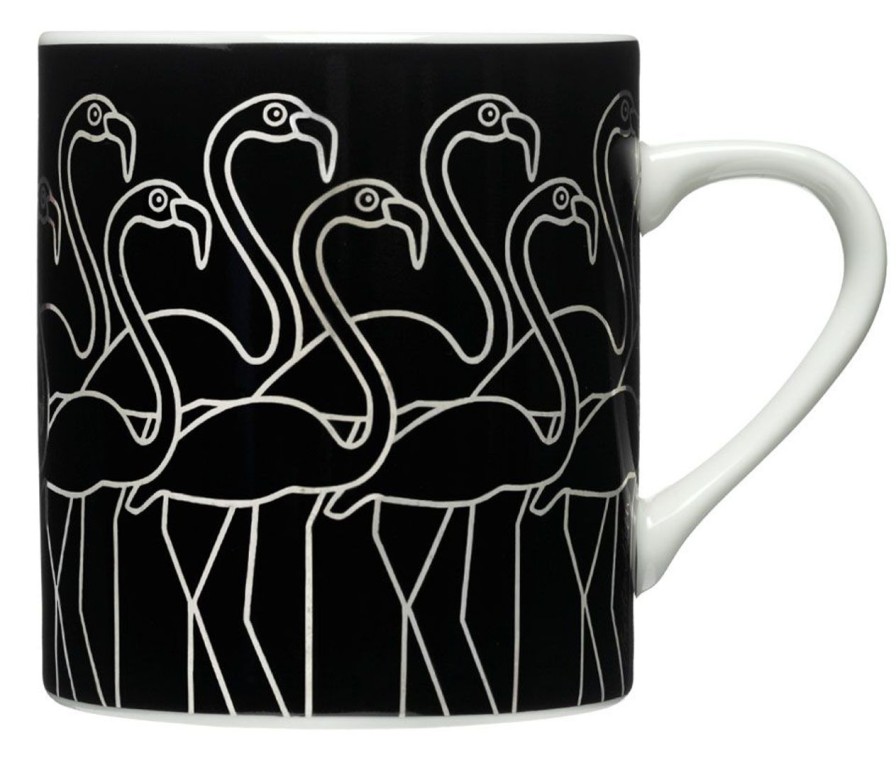 Geschenke Bo Bendixen | Bo Bendixen Becher Flamingo Schwarz Silber 0,3 L