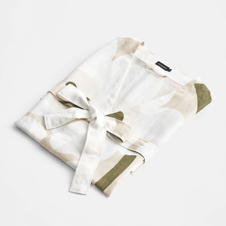 Fashion Marimekko Bademantel & Nachtwasche | Marimekko Damen Bademantel Beige, Weis, Grun Unikko