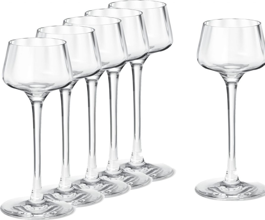 Kuche & Haushalt Georg Jensen Spirituosen | Georg Jensen Bernadotte Schnapsglas 4 Cl Klar 6 Stk.