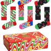 Fashion Happy Socks Strumpfe | Happy Socks Unisex Strumpfe Frohliche Weihnachten Geschenkbox 4 Stk.