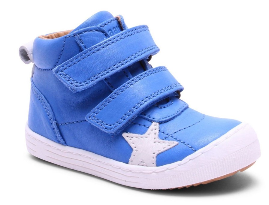 Kinderwelt Bisgaard Schuhe | Bisgaard Jungen Kinder Ledersneaker Mit Klettverschlus Himmelblau / Jamie