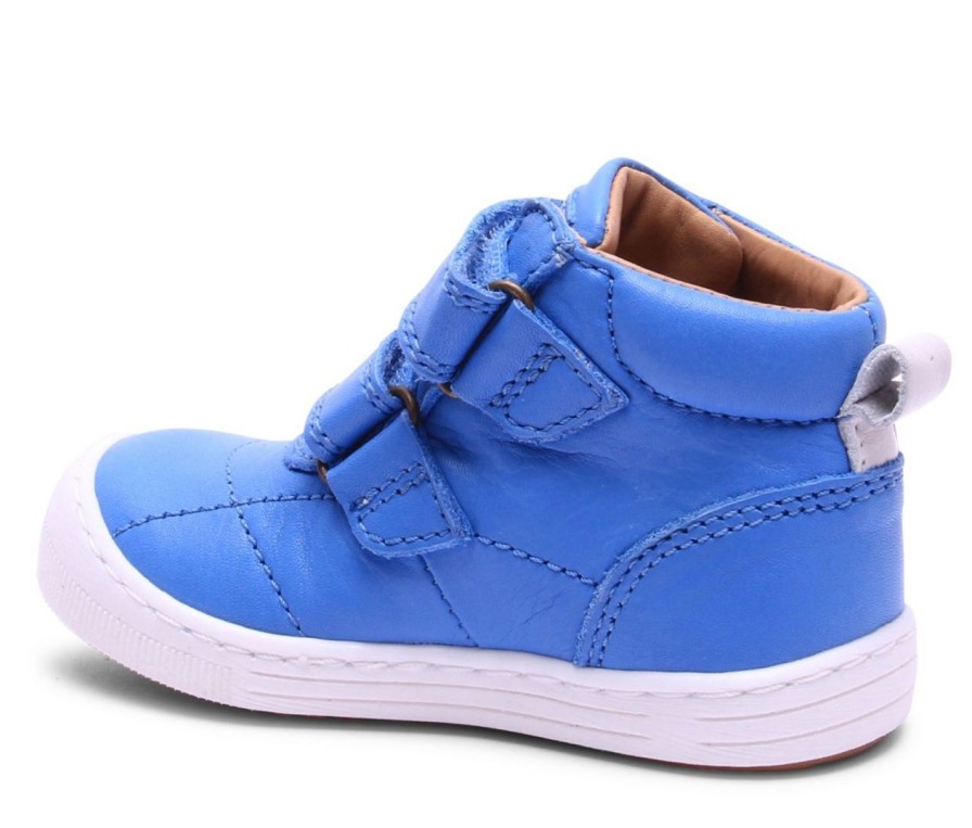 Kinderwelt Bisgaard Schuhe | Bisgaard Jungen Kinder Ledersneaker Mit Klettverschlus Himmelblau / Jamie