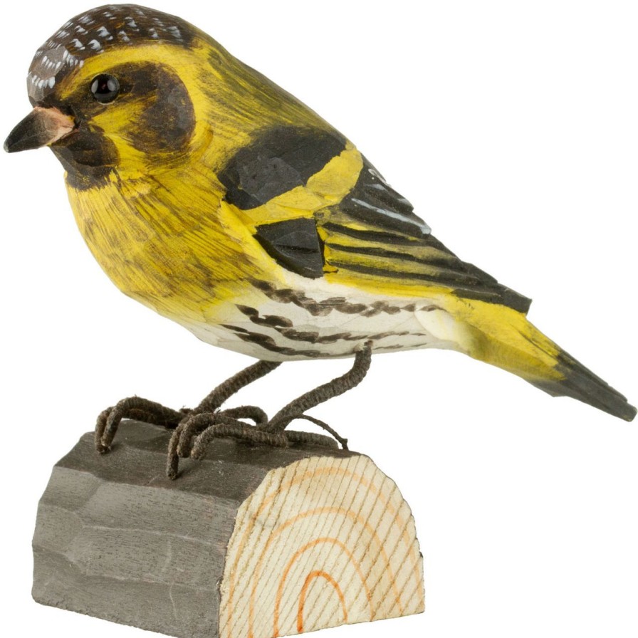 Geschenke Wildlife Garden | Wildlife Garden Decobird Erlenzeisig Handgeschnitzt