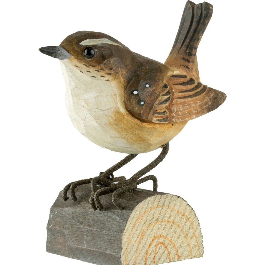 Geschenke Wildlife Garden | Wildlife Garden Decobird Zaunkonig Handgeschnitzt