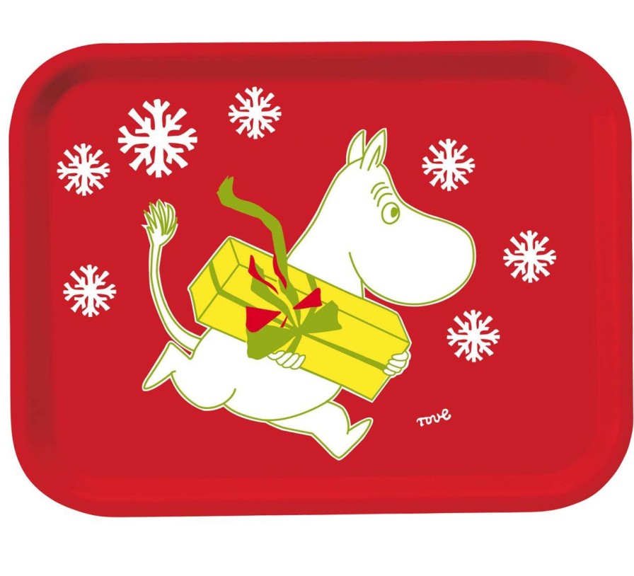 Kuche & Haushalt Opto Design Tabletts | Opto Design Mumin Weihnachten Tablett 20X27 Cm