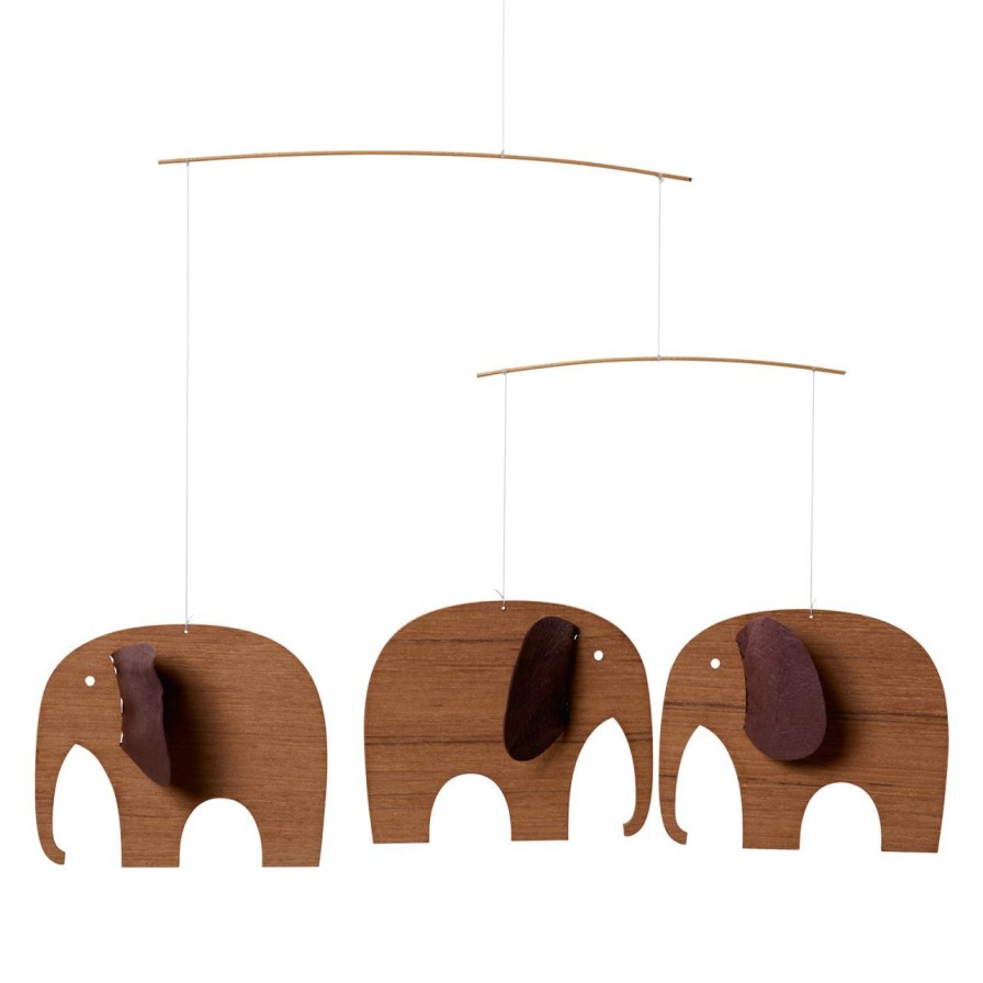 Wohnen Flensted Mobiles Mobiles | Flensted Mobiles Baby Elefanten 3 Teak