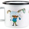 Geschenke Muurla Vanlife | Muurla Pippi Langstrumpf Pippi & Das Pferd Becher Emaille 0,25 L