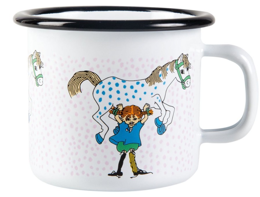 Geschenke Muurla Vanlife | Muurla Pippi Langstrumpf Pippi & Das Pferd Becher Emaille 0,25 L