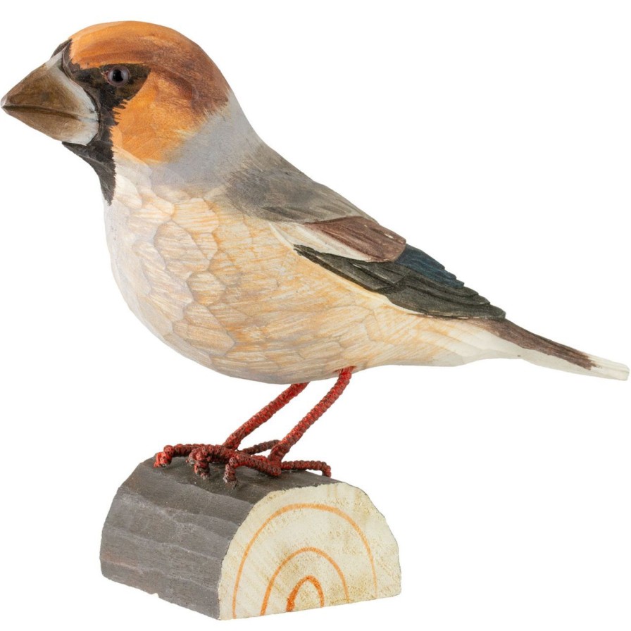 Geschenke Wildlife Garden | Wildlife Garden Decobird Kernbeiser Handgeschnitzt