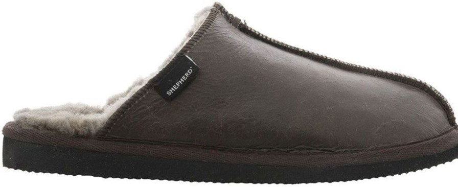 Fashion Shepherd of Sweden Schuhe | Shepherd Of Sweden Herren Hausschuh Antikbraun / Stein Geolt Hugo