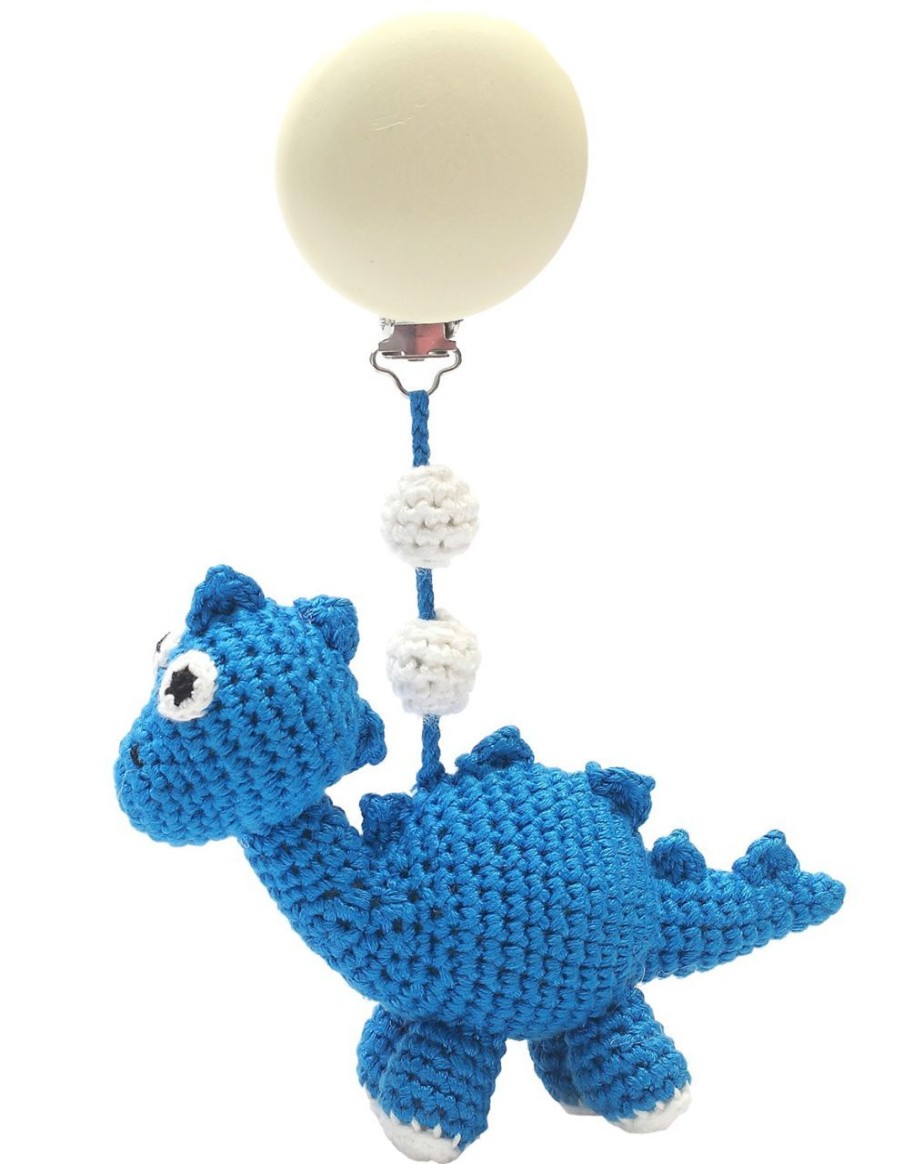 Kinderwelt Naturezoo Baby | Naturezoo Gehakelt Kinderwagenanhanger Dino