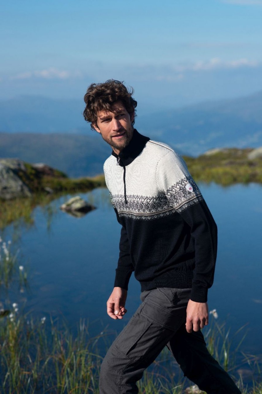 Geschenke Dale of Norway Norwegen | Dale Of Norway Herren Merino Pullover Mit Kragen Hovden