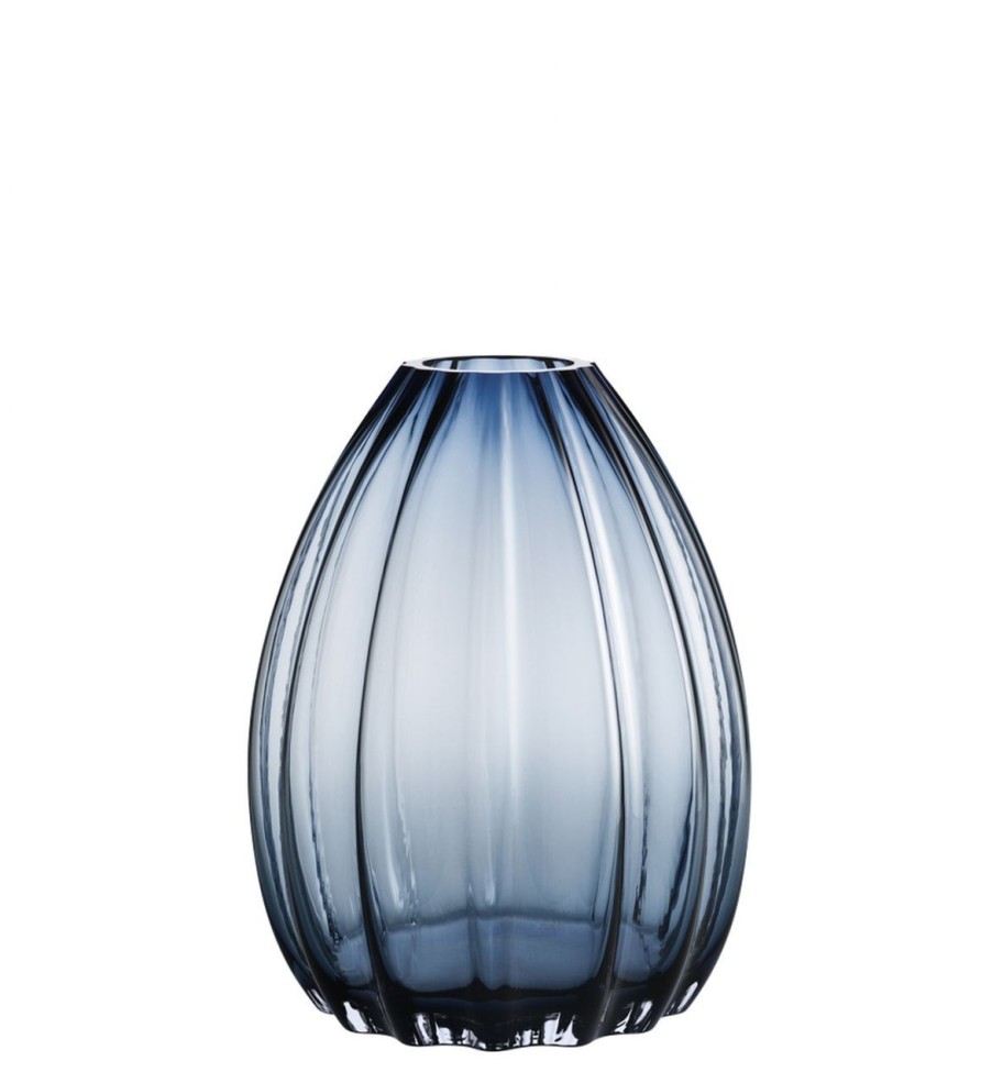 Wohnen Holmegaard Vasen | Holmegaard 2Lips Vase Blau Hohe 34 Cm