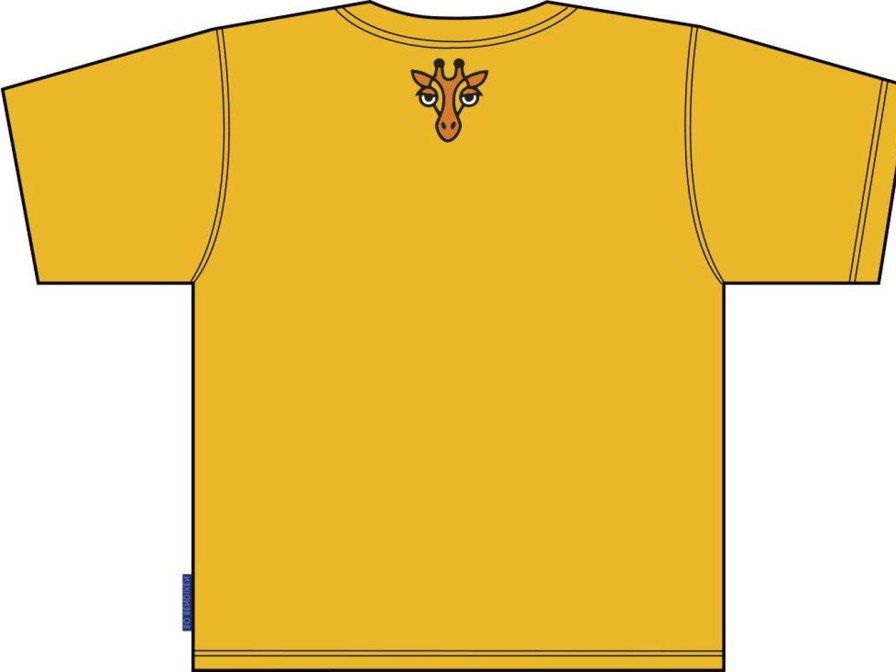 Kinderwelt Bo Bendixen Oberbekleidung | Bo Bendixen Unisex Kinder T-Shirt Gelb Giraffe