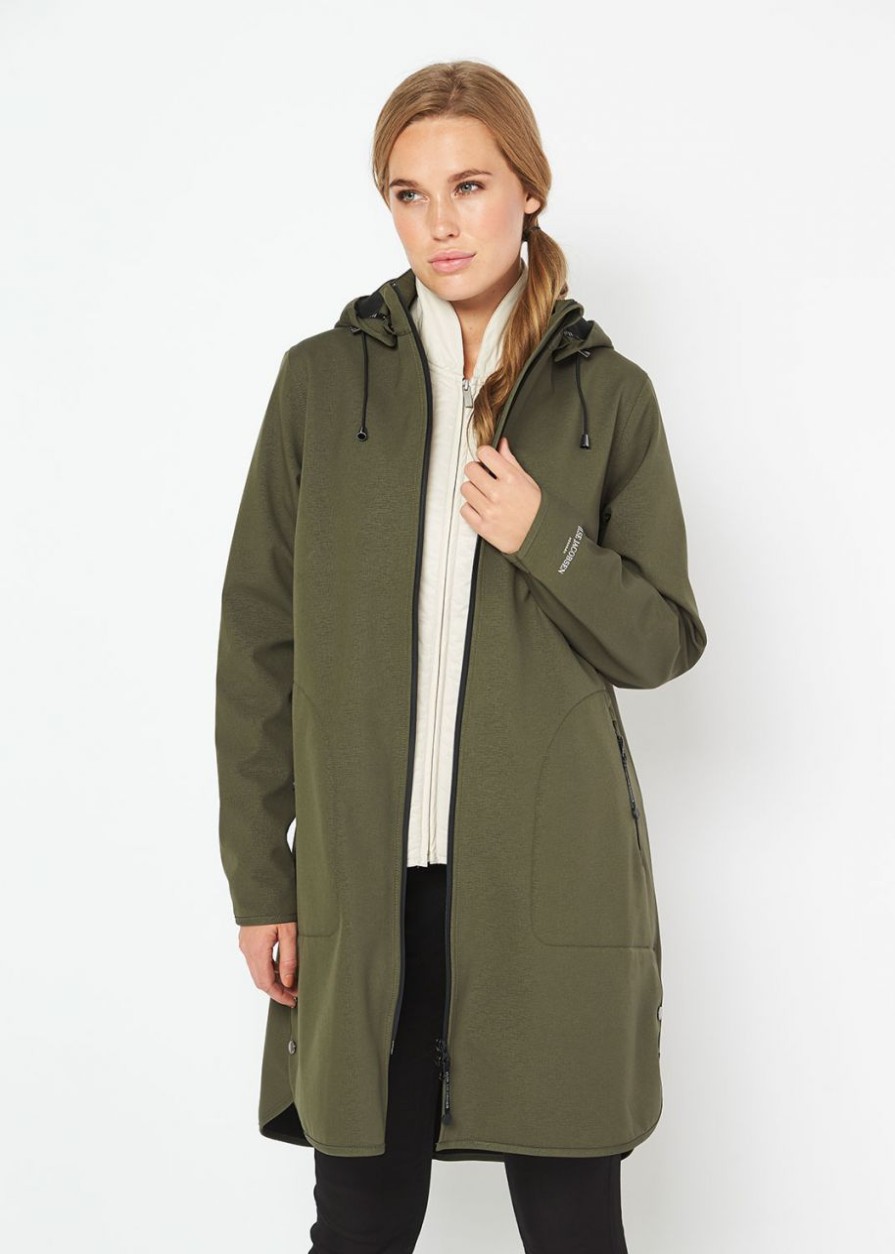 Fashion Ilse Jacobsen Outdoorjacken & &Mantel | Ilse Jacobsen Damen Regenmantel Soft Shell Mit Kapuze Rain128