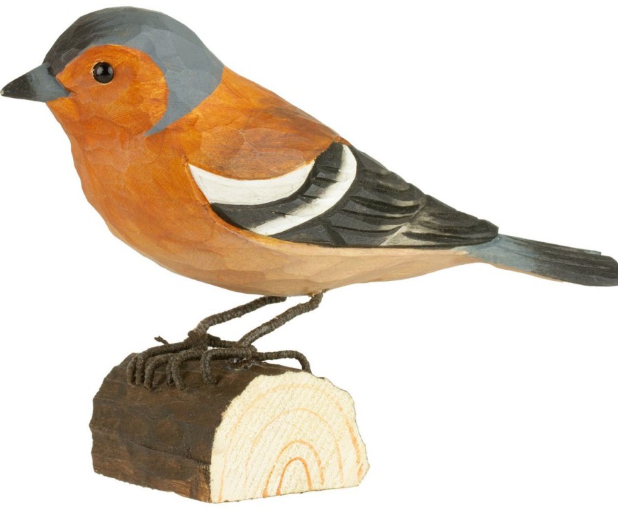 Wohnen Wildlife Garden Figuren | Wildlife Garden Decobird Buchfink Handgeschnitzt