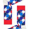 Fashion Happy Socks Strumpfe | Happy Socks Unisex Strumpfe Diamond Dot Blau, Rot, Weis