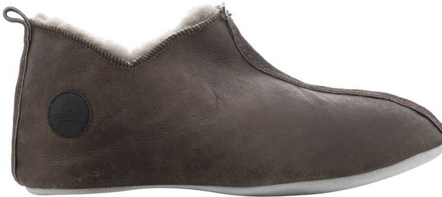 Fashion Shepherd of Sweden Schuhe | Shepherd Of Sweden Herren Hausschuh Antikbraun / Steingrau Geolt Leder Gefuttert Henrik