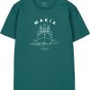 Fashion Makia Clothing Shirts | Makia Clothing Herren T-Shirt Mit Print Mariner Jasper Green Special Edition Fur Scharen & Seen