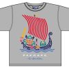 Fashion Bo Bendixen | Bo Bendixen Unisex Kinder T-Shirt Grau Wikingerschiff