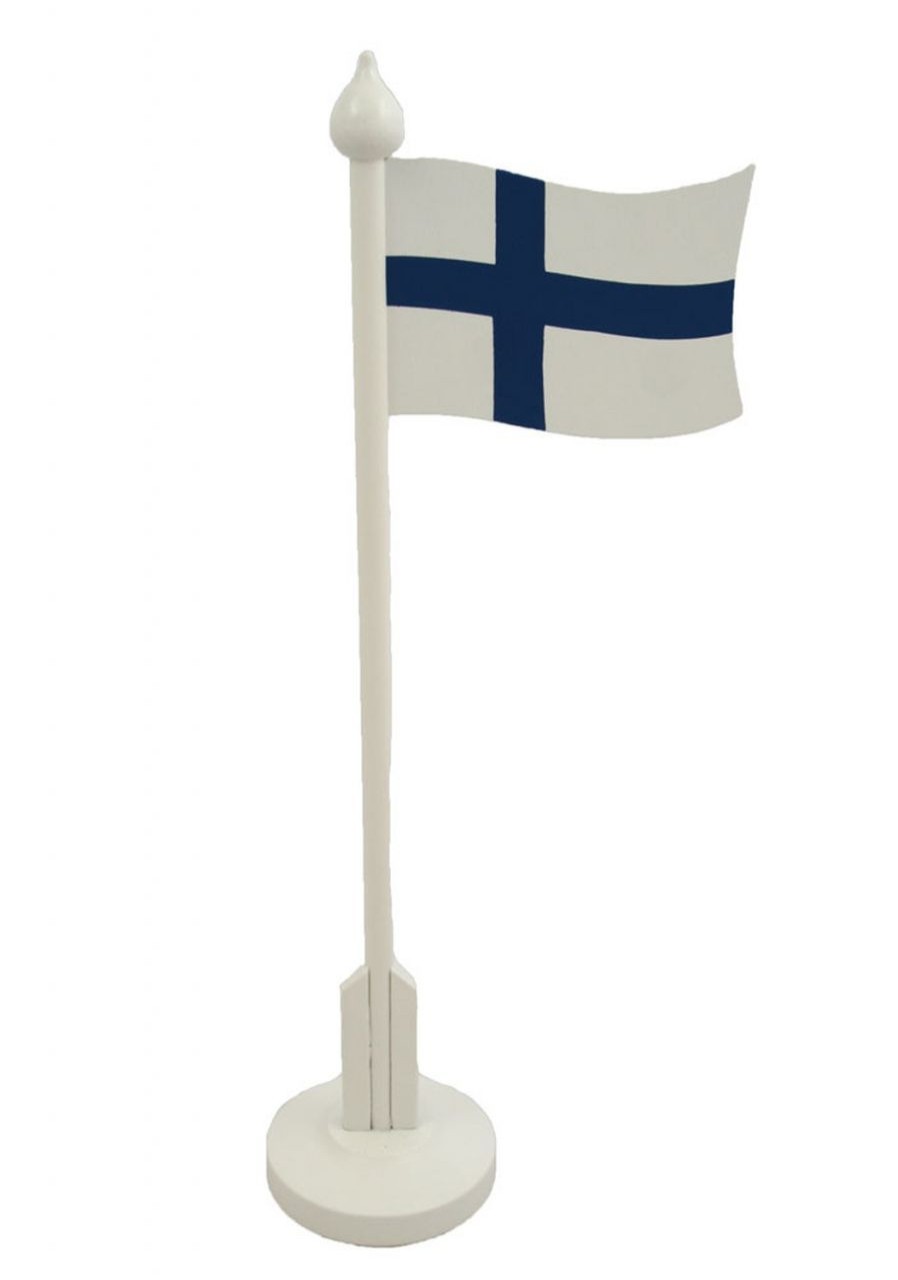 Wohnen scandinavian-lifestyle Verschiedenes | Scandinavian-Lifestyle Tischflagge Finnland Hohe 32 Cm