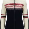 Fashion Dale of Norway Pullover& Sweatshirts & Strickjacken | Dale Of Norway Damen Merino Strickjacke Marine, Creme, Rosenrot Snonipa