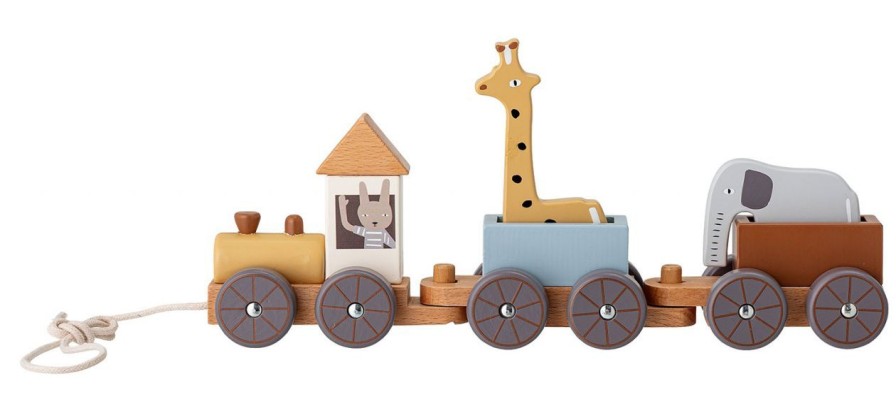 Kinderwelt Bloomingville Holz & Lernspielzeug | Bloomingville Coty Nachziehspielzeug Holz Hohe 10 Cm Lange 30 Cm Mehrfarbig