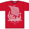 Fashion Bo Bendixen Shirts& Tops & Kleider | Bo Bendixen Unisex T-Shirt Rot Wikingerschiff