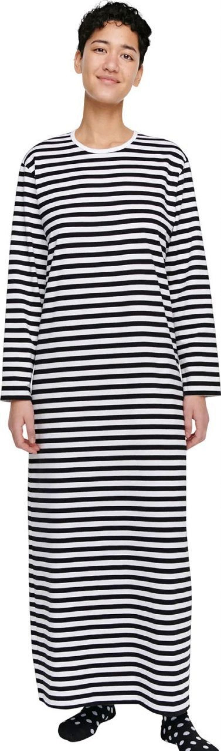 Fashion Marimekko Bademantel & Nachtwasche | Marimekko Unisex Nachthemd Langarm Jersey Tasaraita Katju