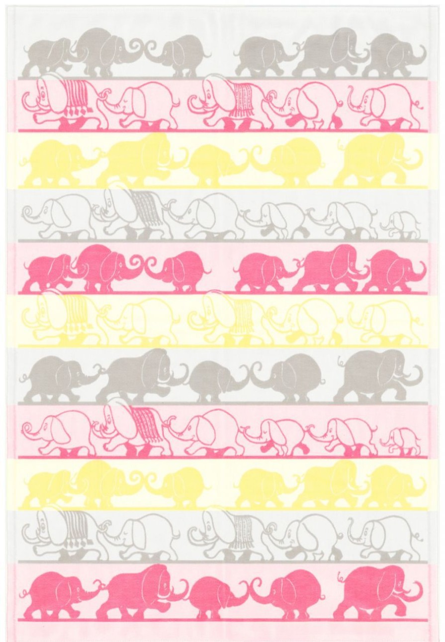 Kinderwelt Ekelund Textilien | Ekelund Elefant Babybaumwolldecke (Oko-Tex) 72X105 Cm