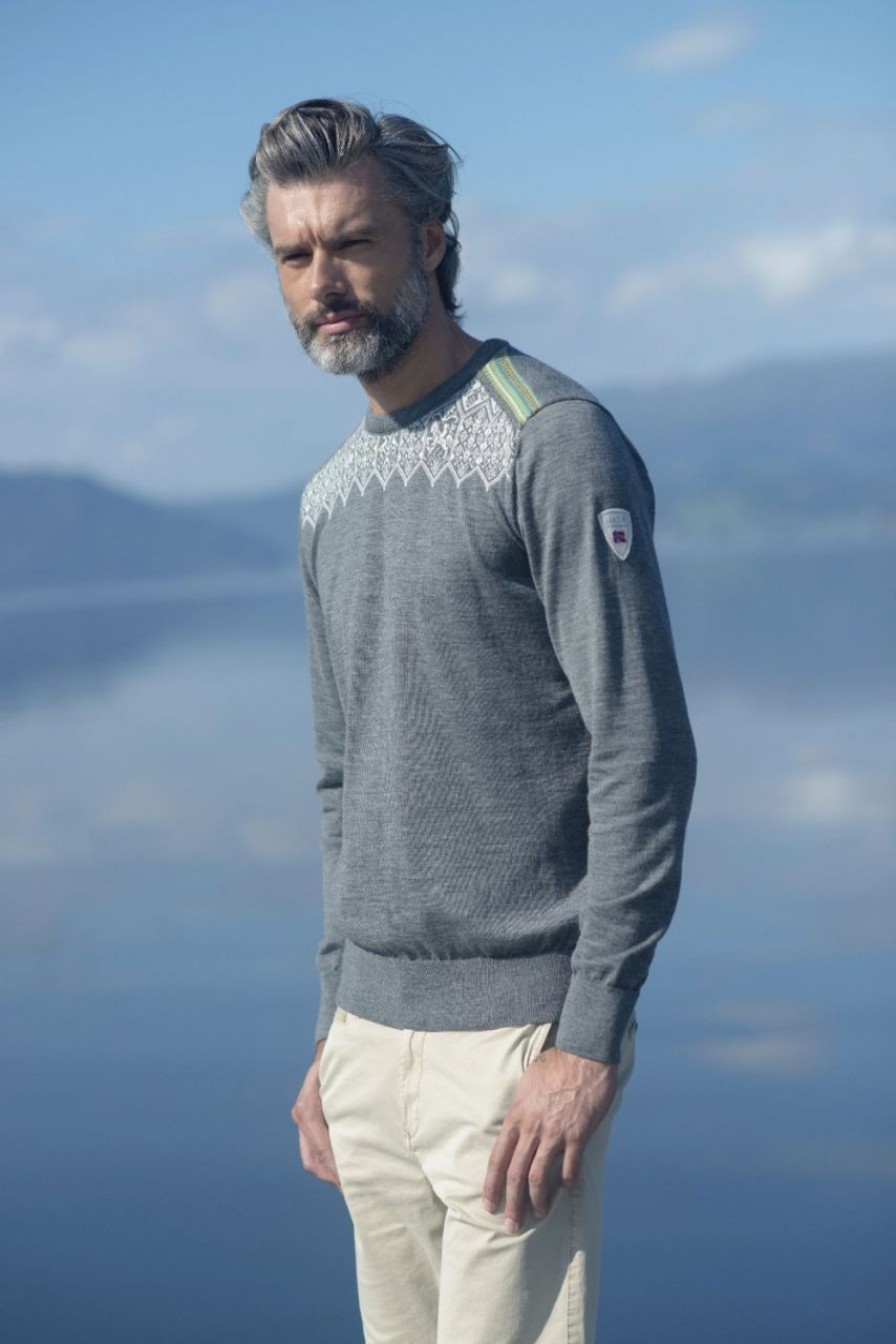 Fashion Dale of Norway Pullover& Sweatshirts & Strickjacken | Dale Of Norway Herren Merino Pullover Navyblau Lillehammer