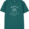 Geschenke Makia Clothing Dunkelgrun & Die Trendfarbe | Makia Clothing Herren T-Shirt Mit Print Mariner Jasper Green Special Edition Fur Scharen & Seen