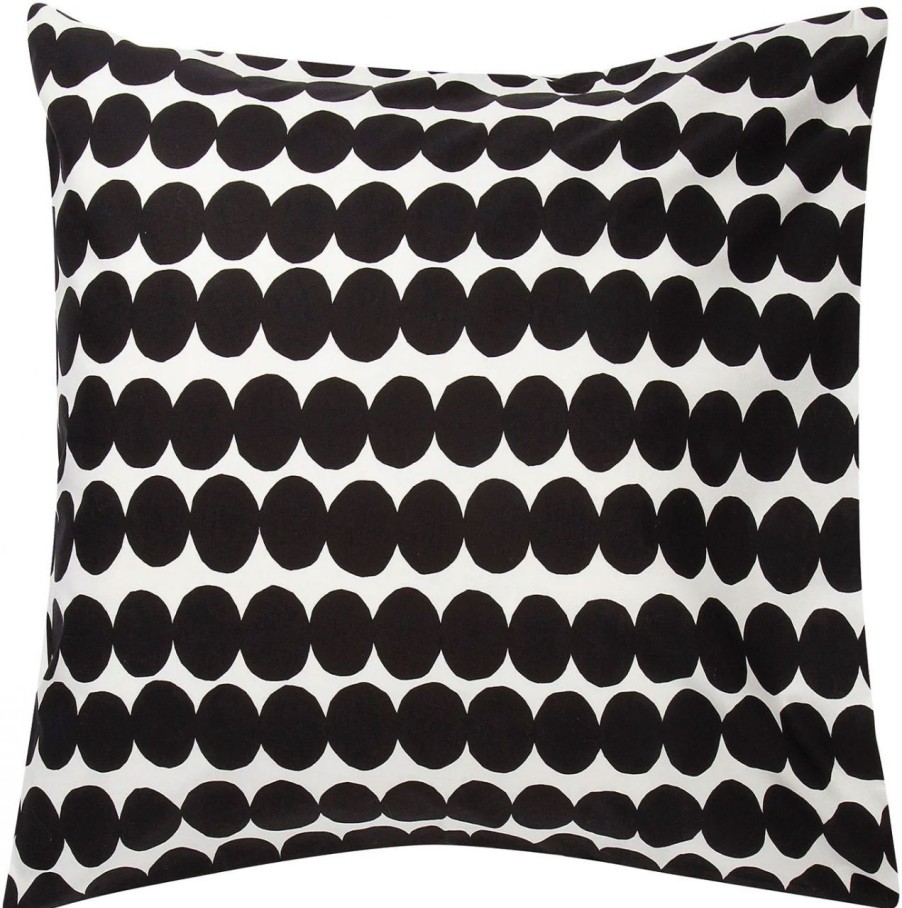 Wohnen Marimekko Bettwasche & Tagesdecken | Marimekko Rasymatto Bettkissenbezug 80X80 Cm Schwarz, Weis