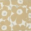 Kuche & Haushalt Marimekko Stoffservietten | Marimekko Unikko Stoffserviette (Satin) 6 Stk. Cremeweis, Silber, Beige